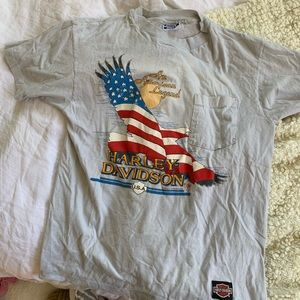 VINTAGE HARLEY DAVIDSON americana eagle tshirt